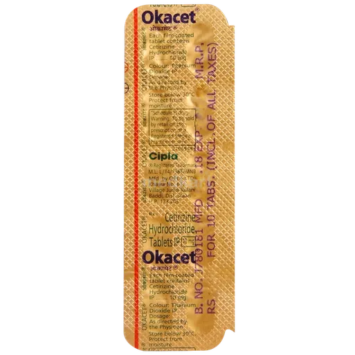 okacet tablet 10's